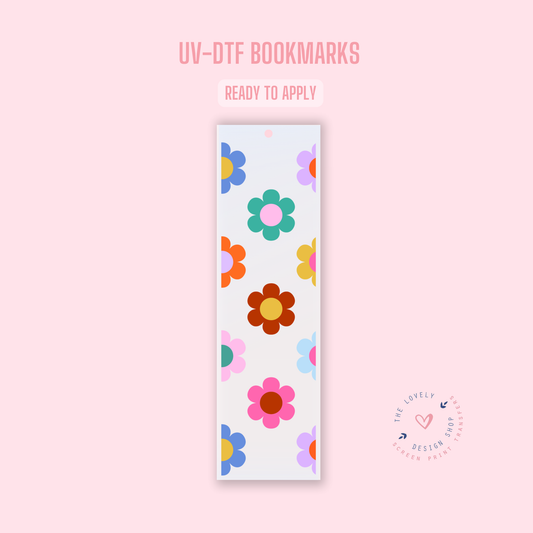 Oops, More Retro Flowers!! - UV DTF Bookmark Decal - Aug 26