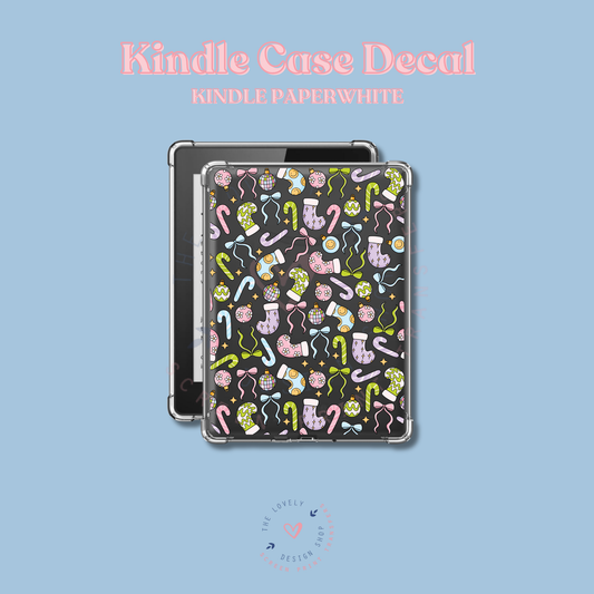 Groovy Pastel Christmas - UV DTF Kindle Decal