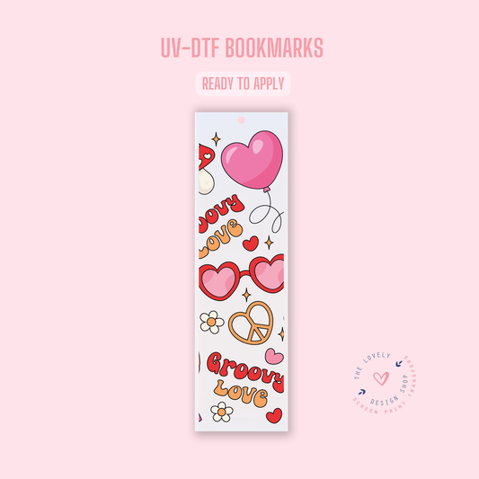 Groovy Love - UV DTF Bookmark Decal - Dec 9