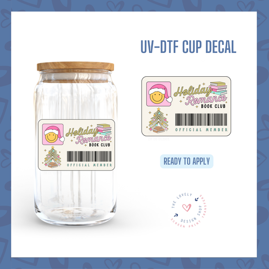 Holiday Romance Book Club Member Card - UV DTF Cup Decal - Sep 30