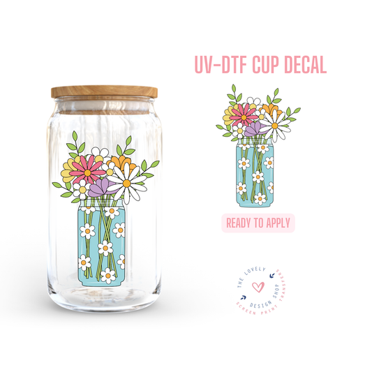 Florecitas Para Mi Salud Mental - UV DTF Cup Decal - Jul 22