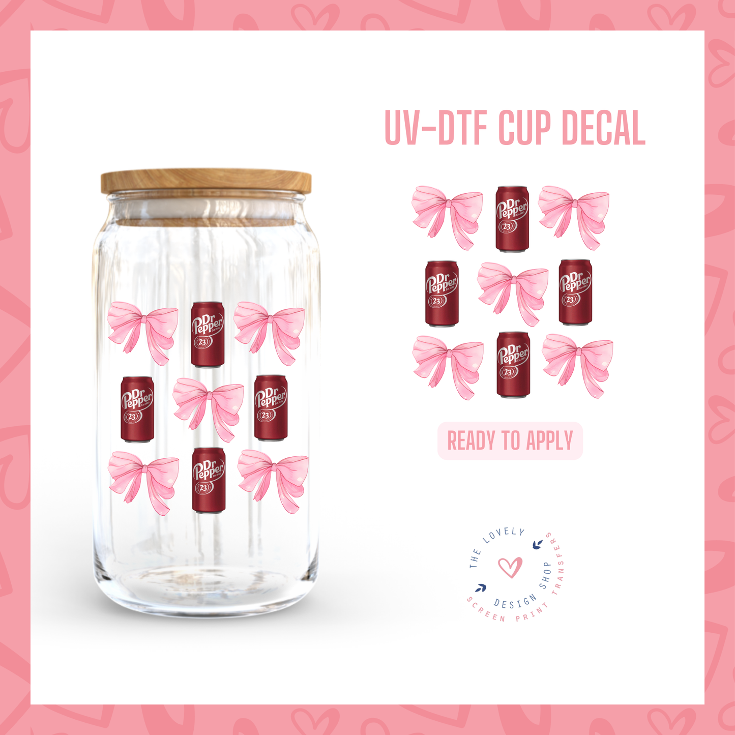 Coquette Pepper Drink - UV DTF Cup Decal - Nov 4