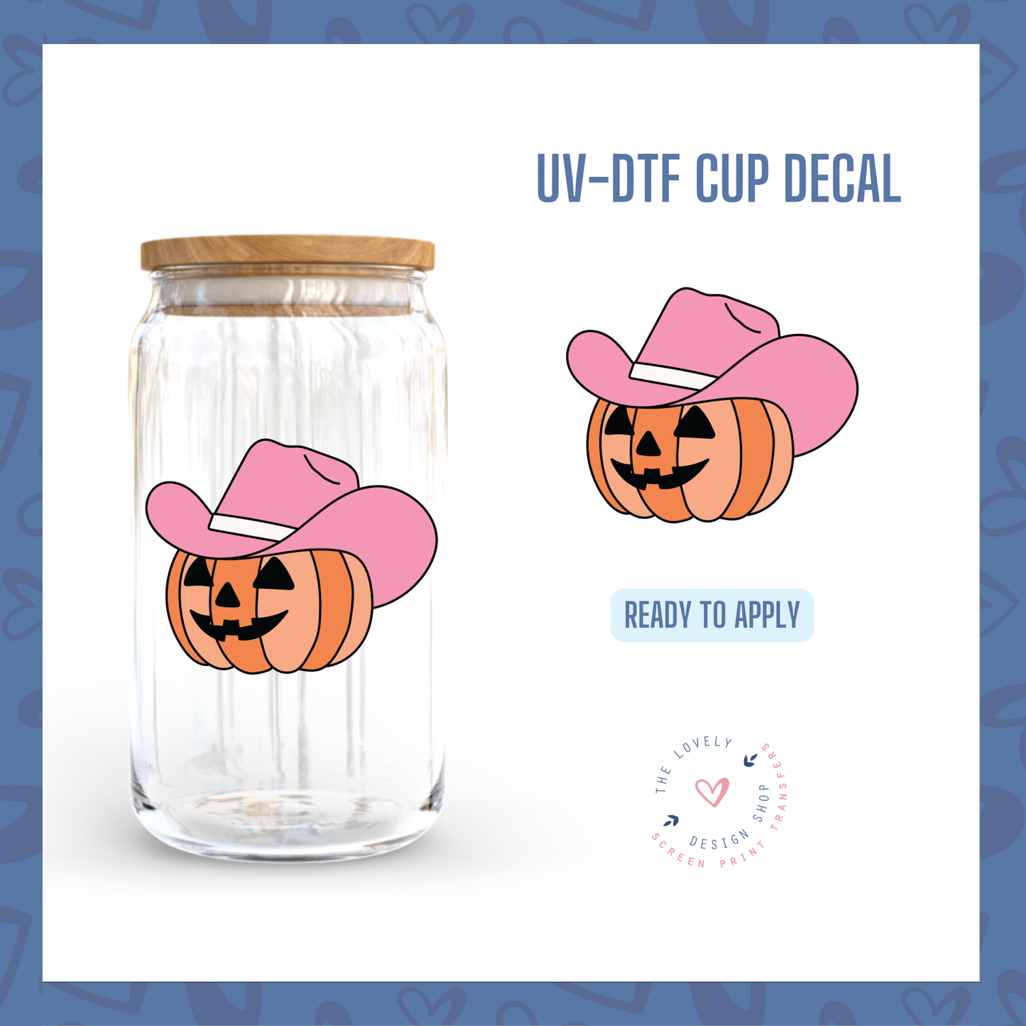 Howdy Halloween Pumpkin - UV DTF Cup Decal - Jul 15