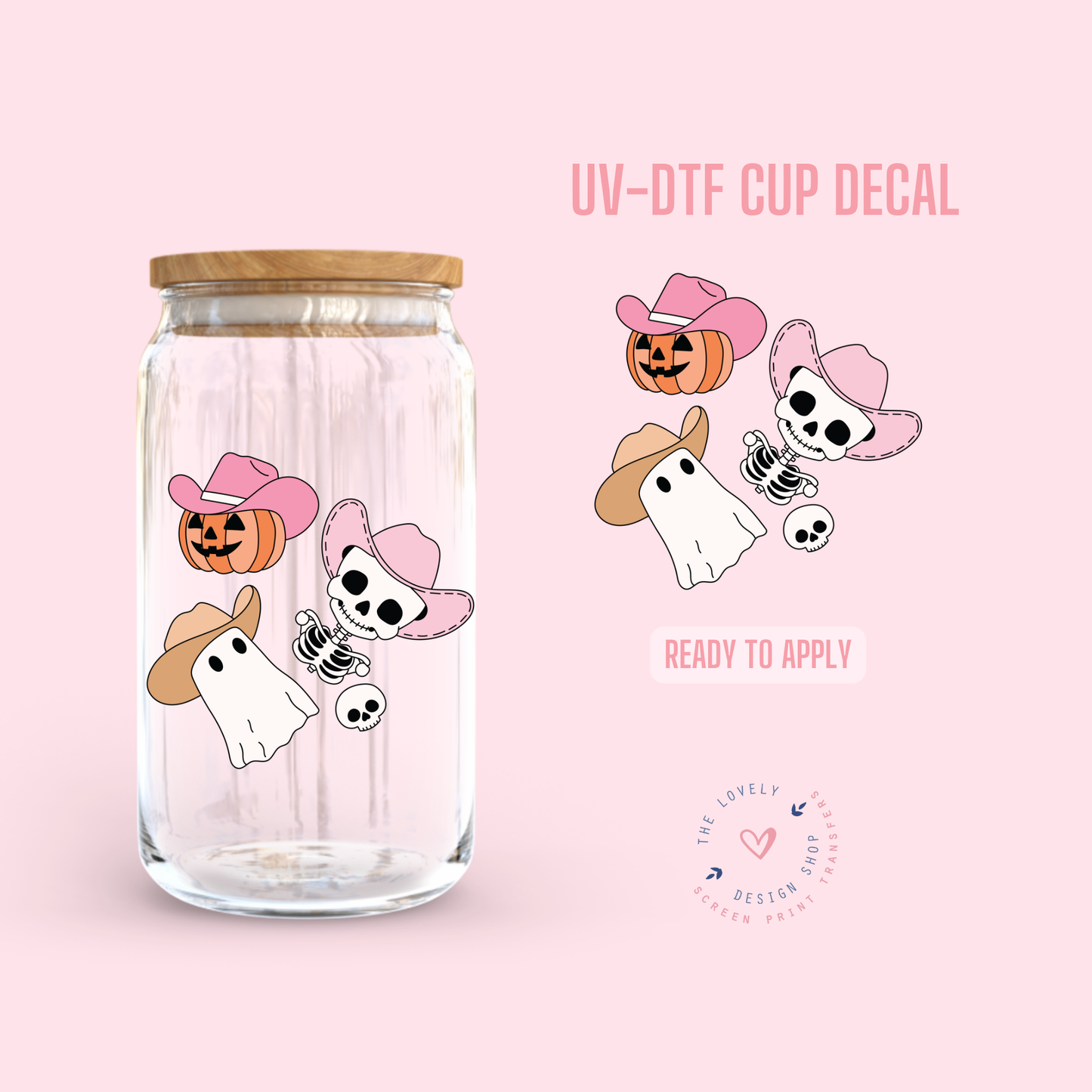 Howdy Halloween Characters - UV DTF Cup Decal - Jul 15