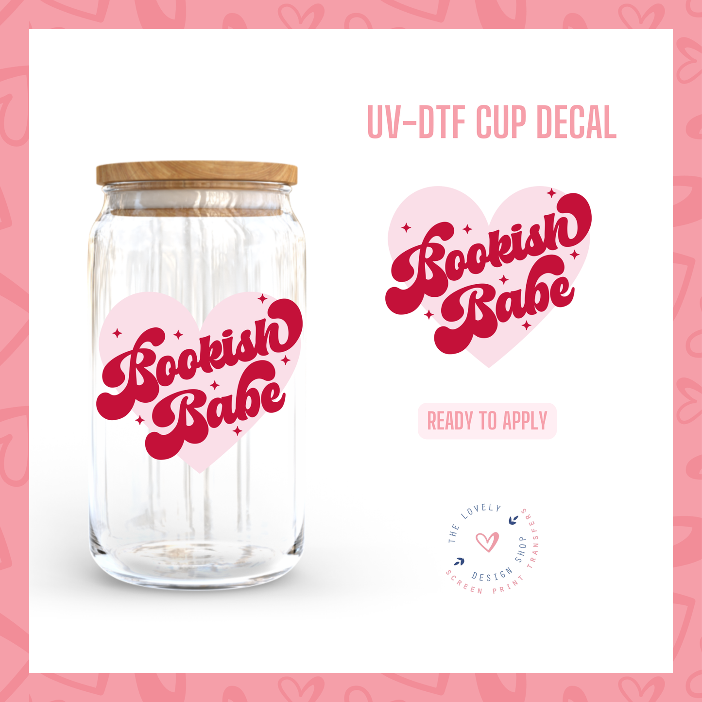 Bookish Babe - UV DTF Cup Decal - Jul 15