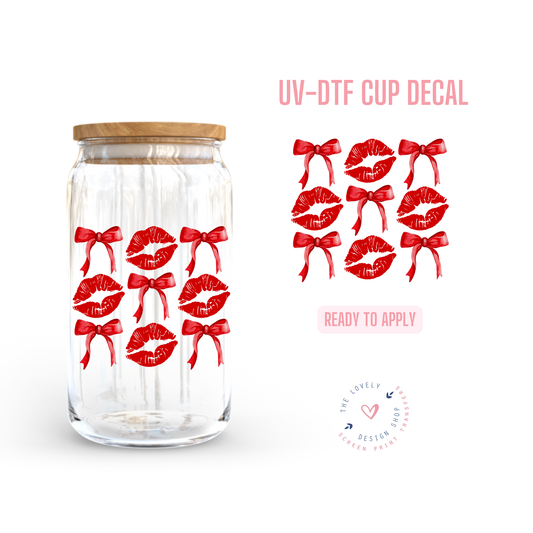 Lips And Bows - UV DTF Cup Decal - Dec 2