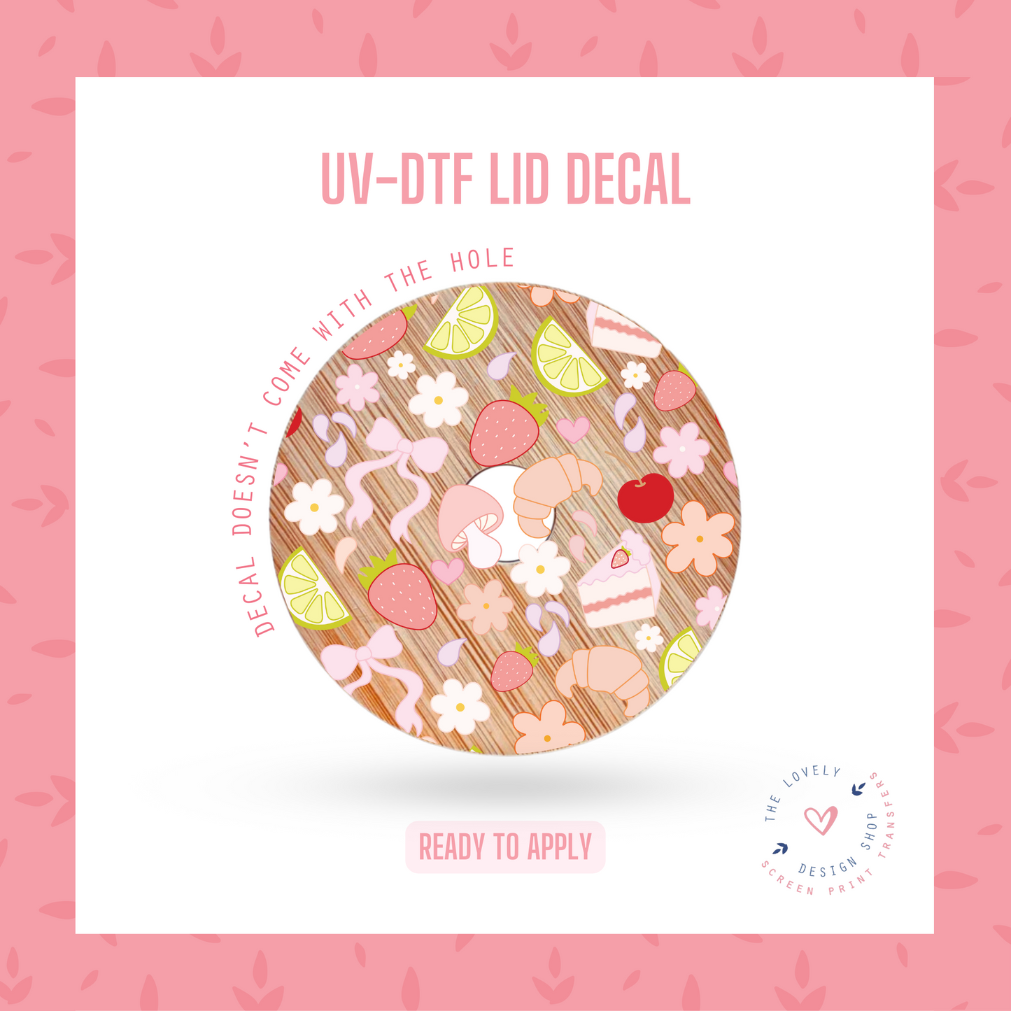 Spring Picnic - UV DTF Lid Decal (Ready to Ship) May 20