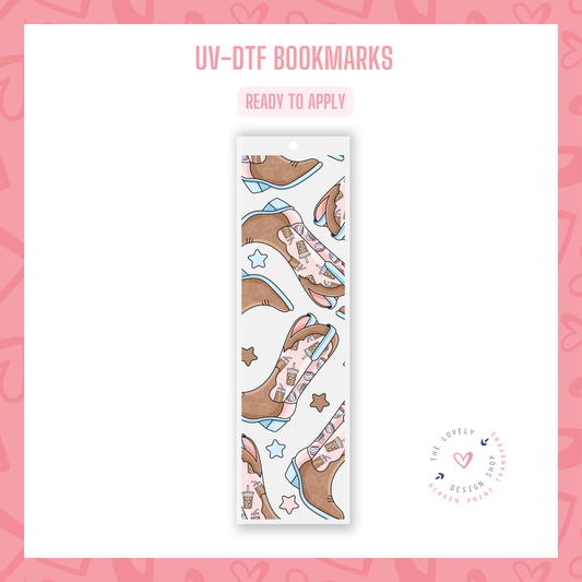 Coffee Cowgirl Boots - UV DTF Bookmark Decal - Jul 29