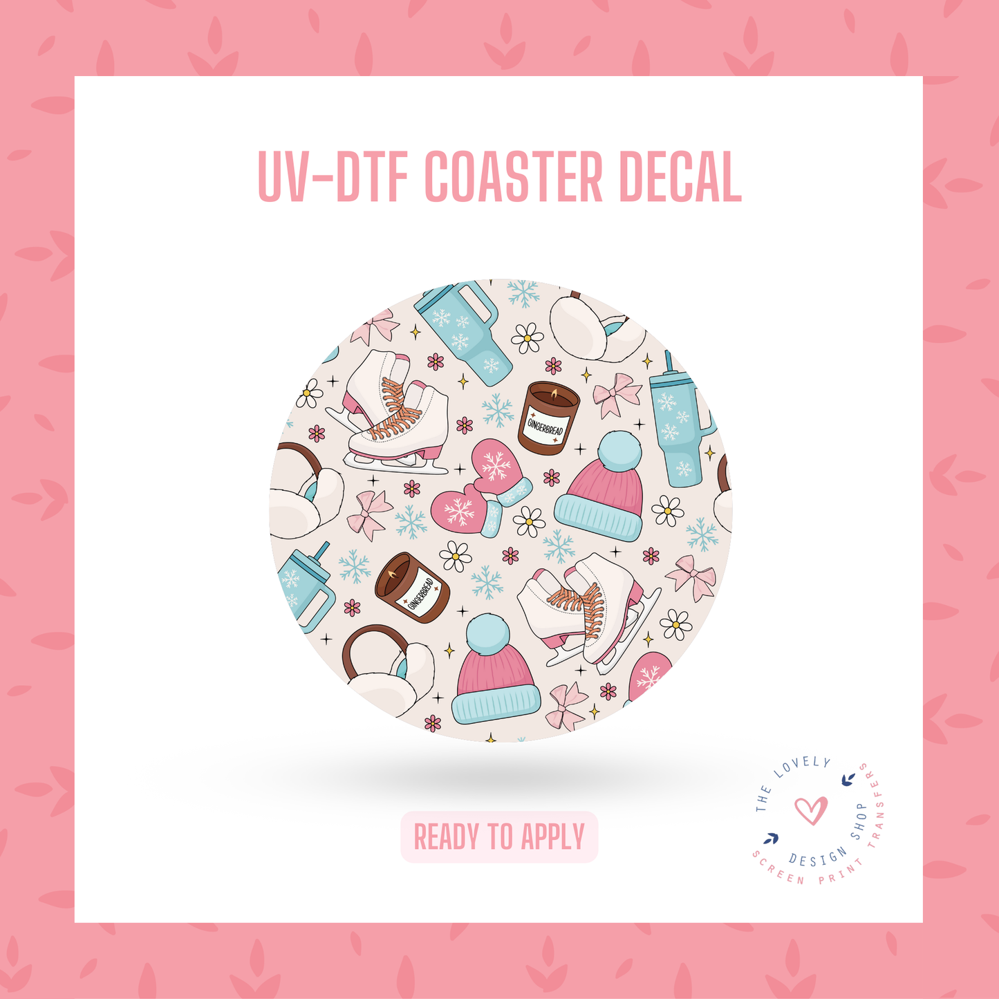 Winter Girl - UV DTF Coaster Decal - Sep 9