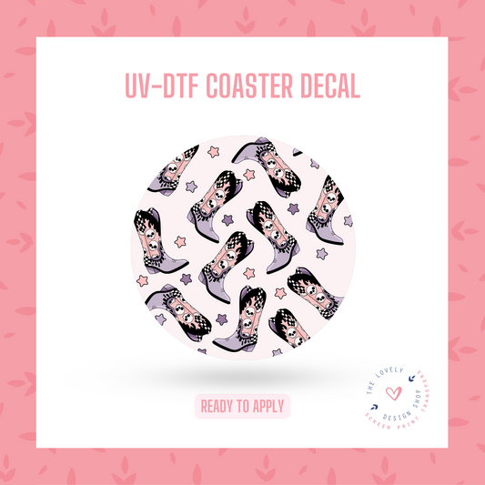 Emo Cowgirl - UV DTF Coaster Decal (Ready to Ship) May 28