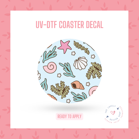 Under The Sea - UV DTF Coaster Decal (Ready to Ship) Jun 24