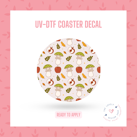 Fall Apple Mush - UV DTF Coaster Decal - Sep 23