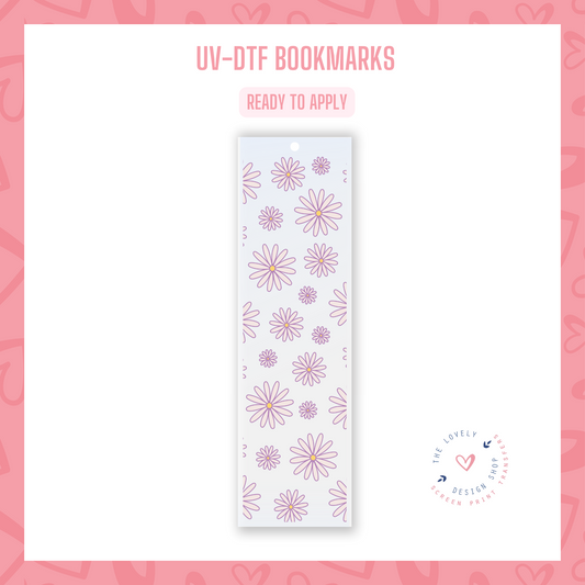 Purple Blooms - UV DTF Bookmark Decal (Ready to Ship) Apr 22