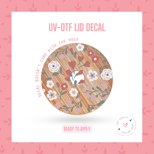 Summer Bloom - UV DTF Lid Decal (Ready to Ship) Jul 1