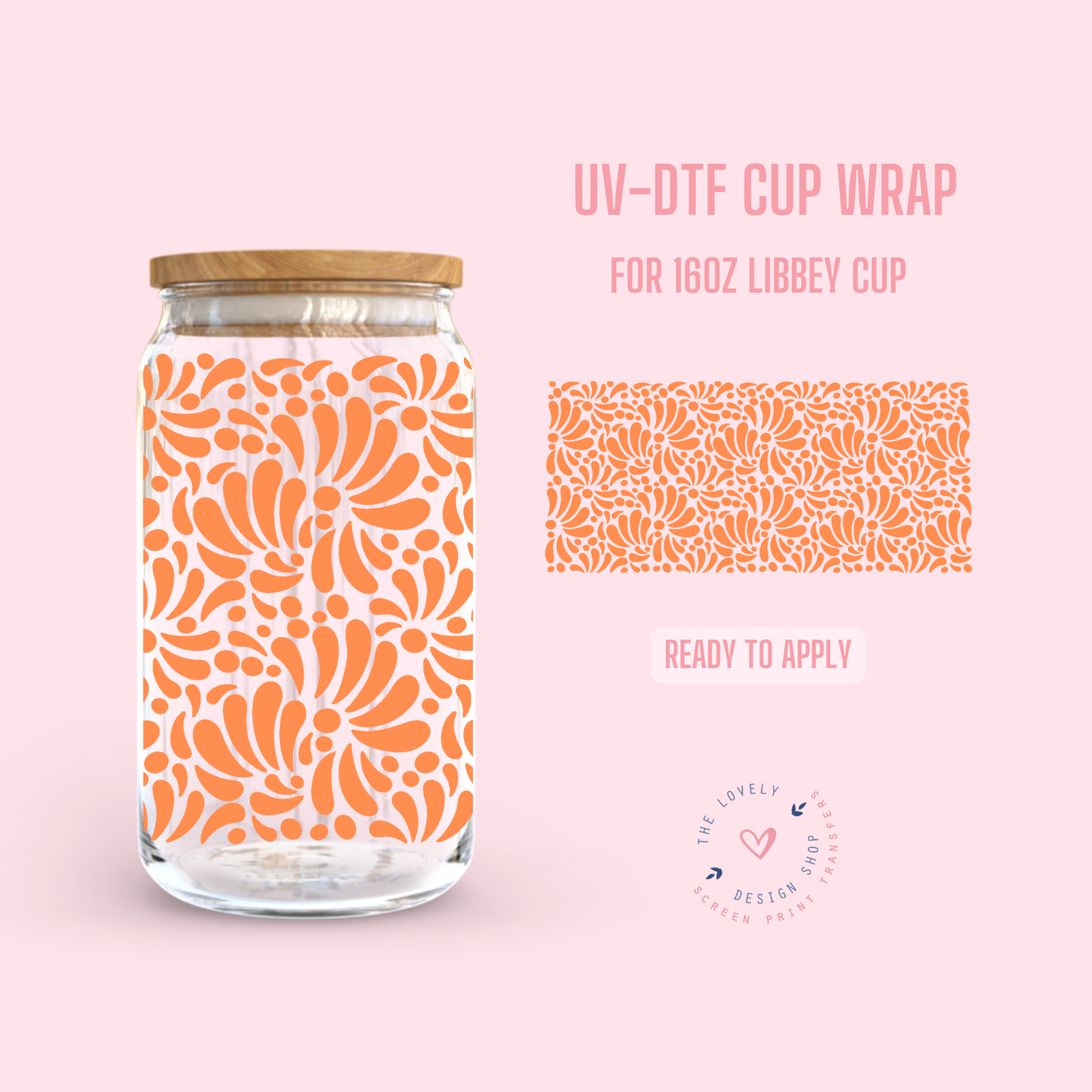 Talavera Wrap Bundle - UV DTF 16 oz Libbey Cup Wrap (Ready to Ship) May 28