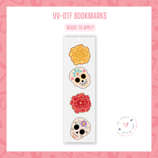 Calaveritas y Marigolds - UV DTF Bookmark Decal - Aug 26