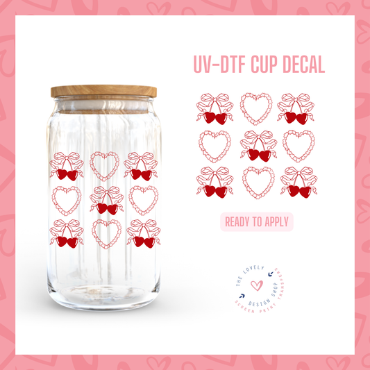 Ruffle Heart - UV DTF Cup Decal - Dec 2