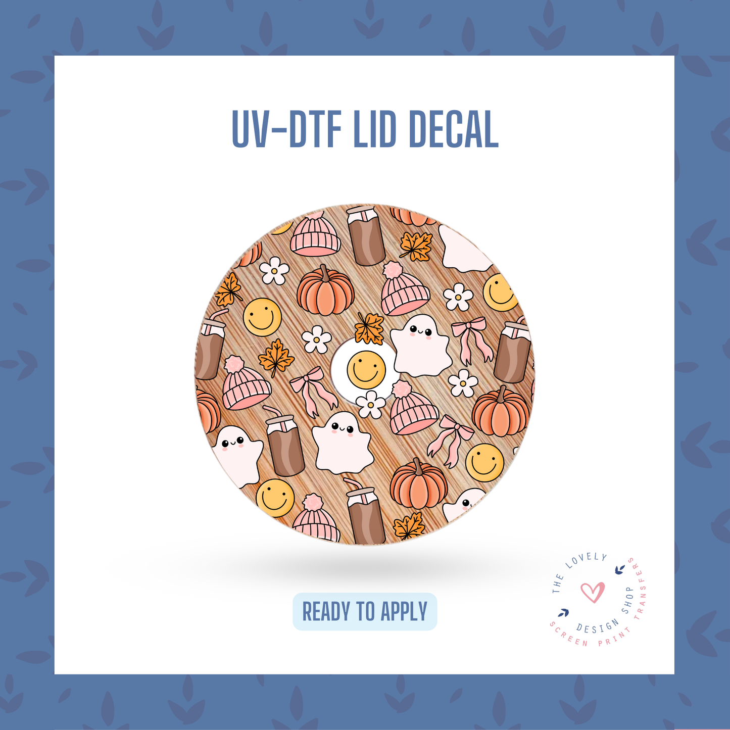 Cozy Ghost - UV DTF Lid Decal - Jul 15