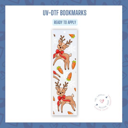 Reindeer - UV DTF Bookmark Decal - Nov 12