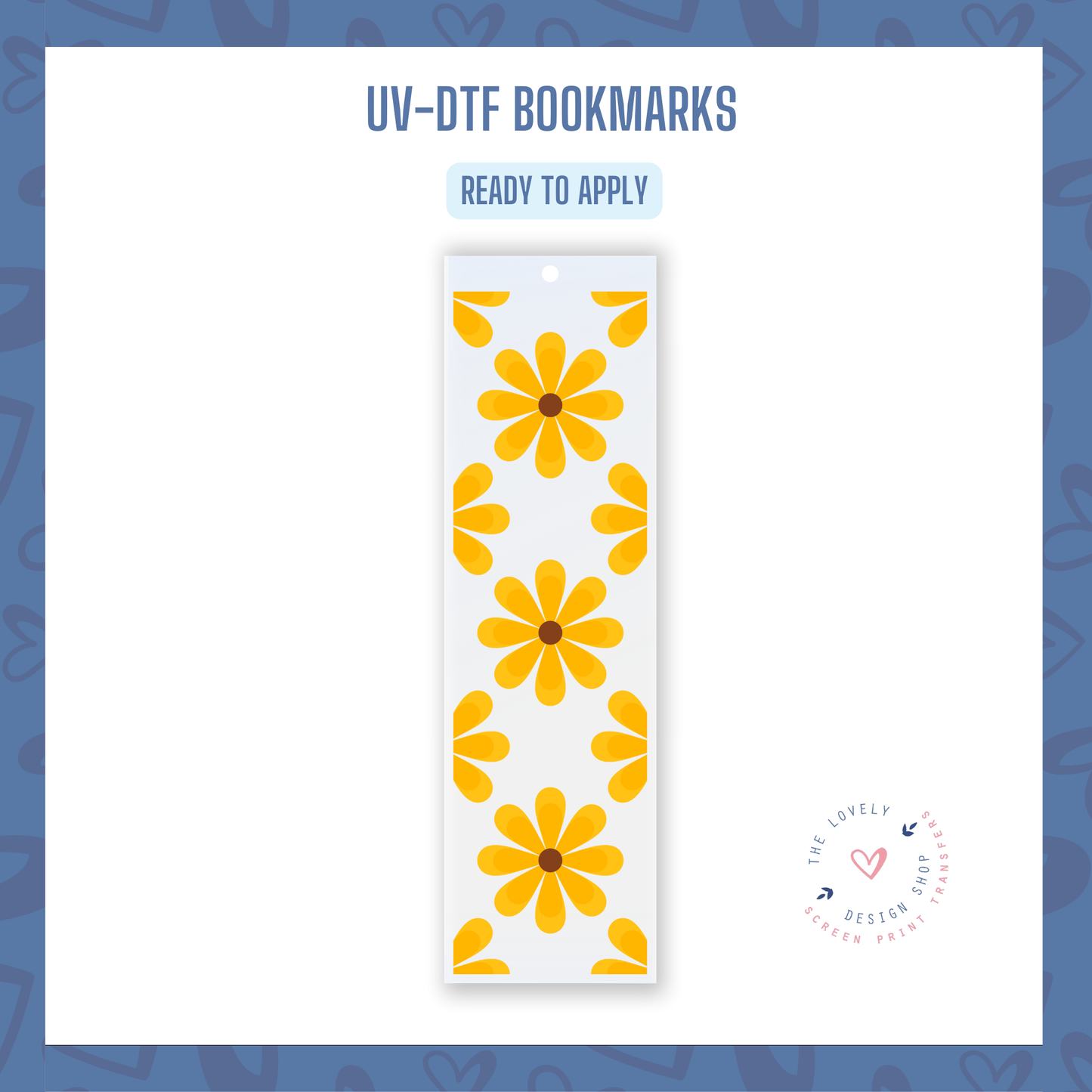 Retro Fall Flowers - UV DTF Bookmark Decal - Sep 23