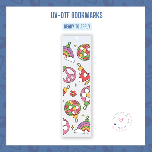 Groovy Ornaments - UV DTF Bookmark Decal - Oct 15