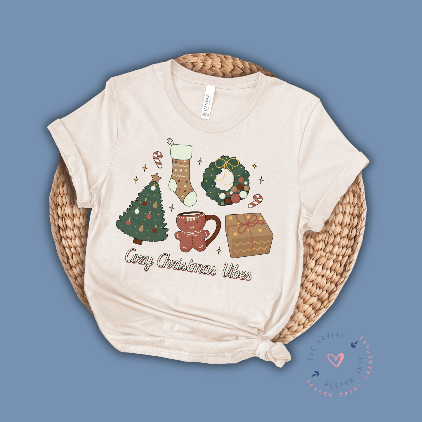 Cozy Christmas - FULL COLOR DTF TRANSFER - Oct 5th