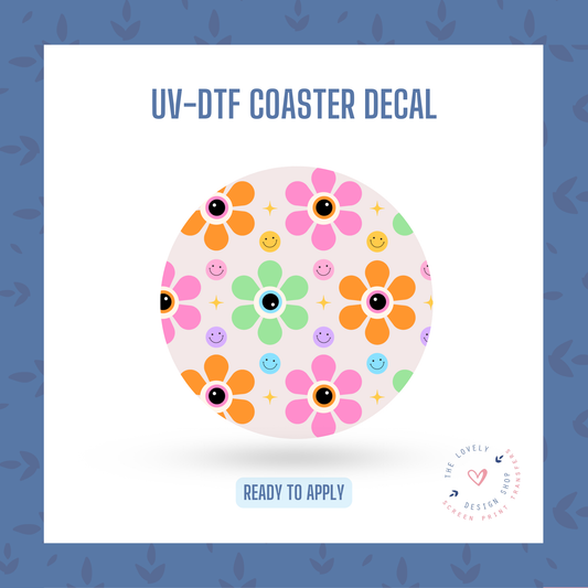 Halloween Eye Flowers - UV DTF Coaster Decal - Jul 22