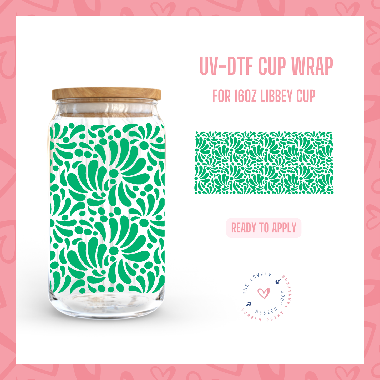 Talavera Wrap Bundle - UV DTF 16 oz Libbey Cup Wrap (Ready to Ship) May 28