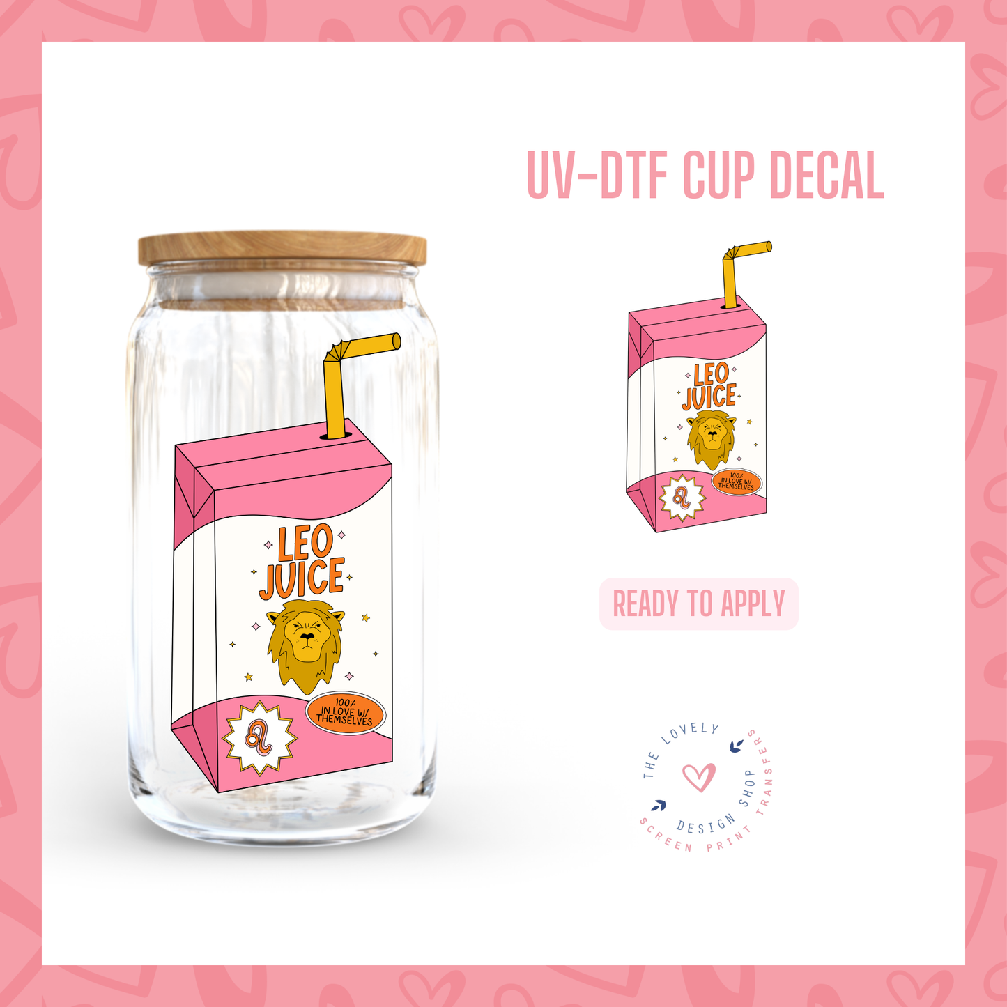 Zodiac Signs Juice Boxes Bundle - UV DTF Cup Decal (Ready to Ship) May 28