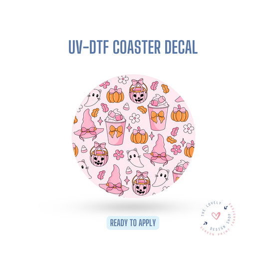 Halloween Coquette - UV DTF Coaster Decal - Sep 3