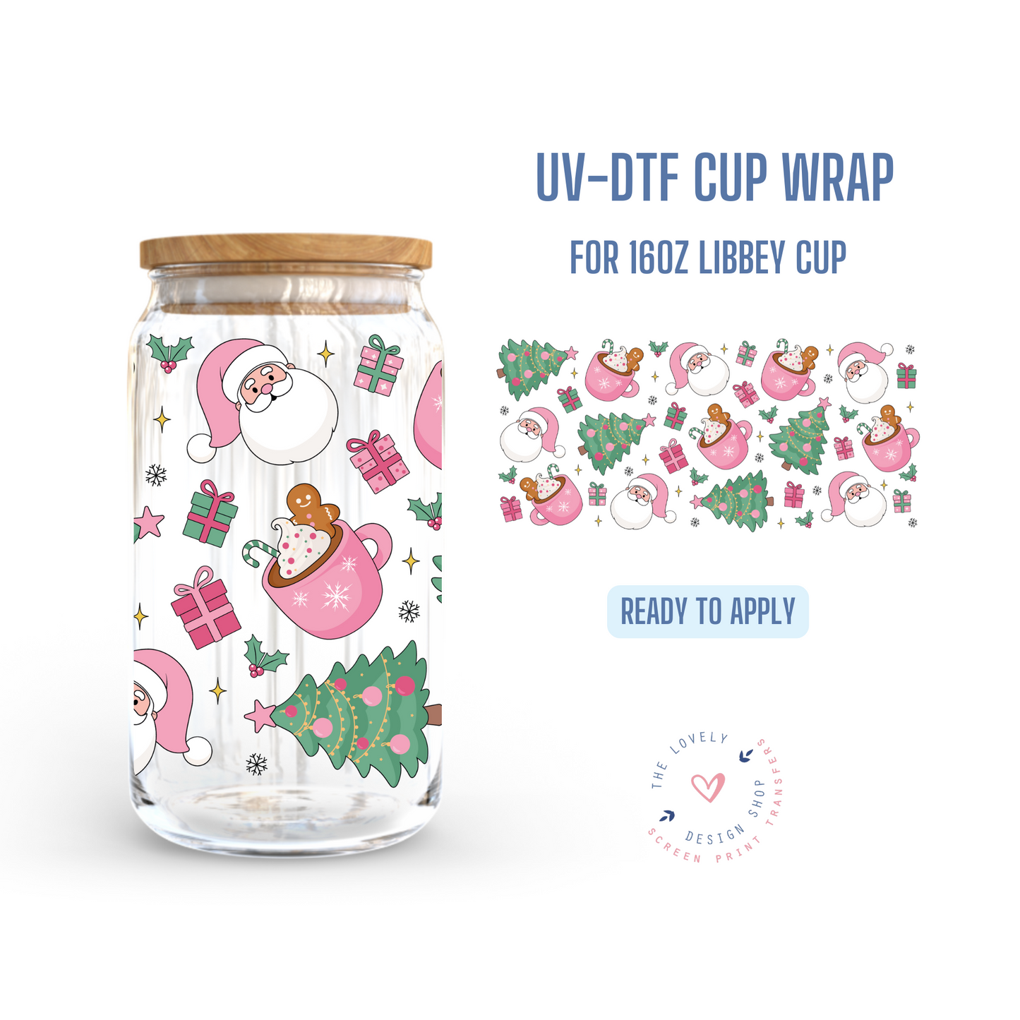 Christmas Things - UV DTF 16 oz Libbey Cup Wrap - Sep 16