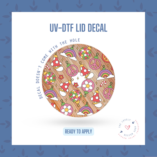 Groovy Ornaments - UV DTF Lid Decal - Oct 15