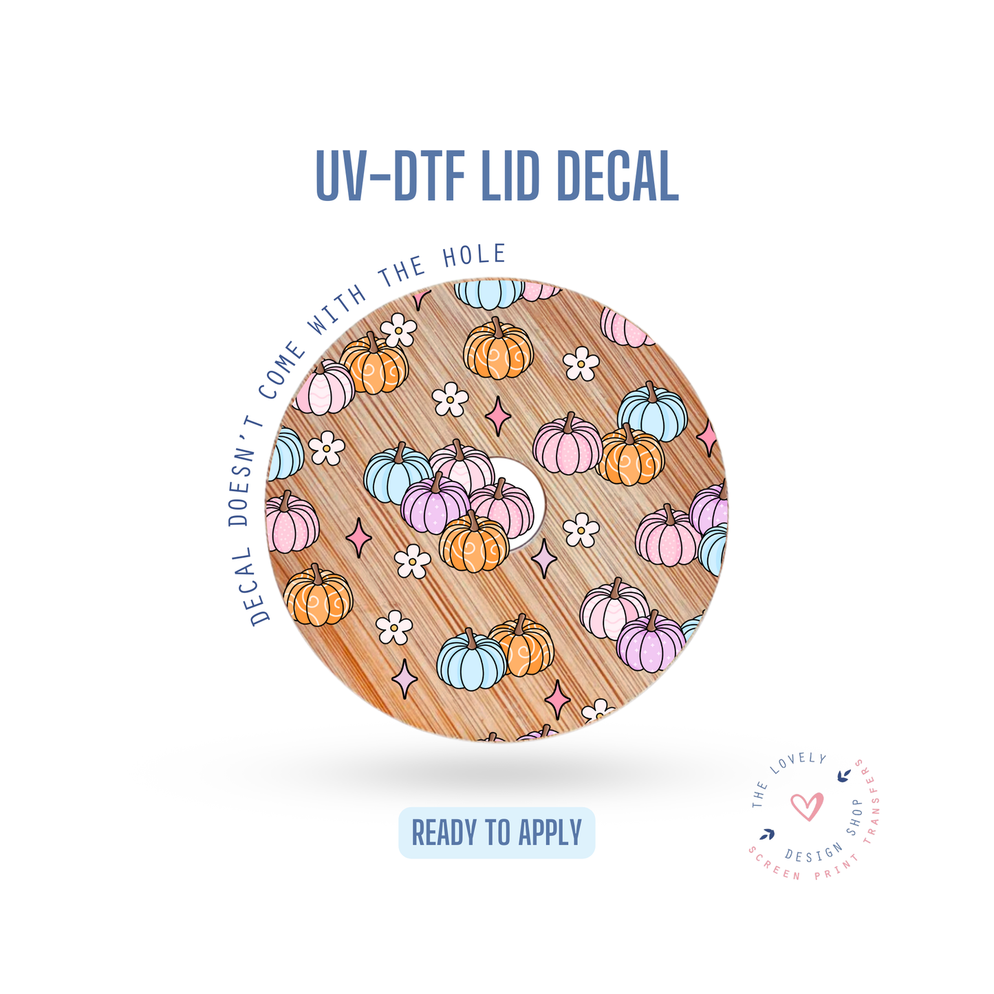 Pastel Pumpkins - UV DTF Lid Decal - Sep 3