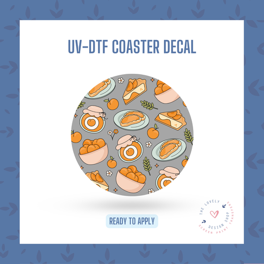 Peachy Delicious - UV DTF Coaster Decal - Dec 2