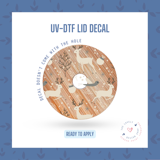 Festive Fawn - UV DTF Lid Decal - Oct 28