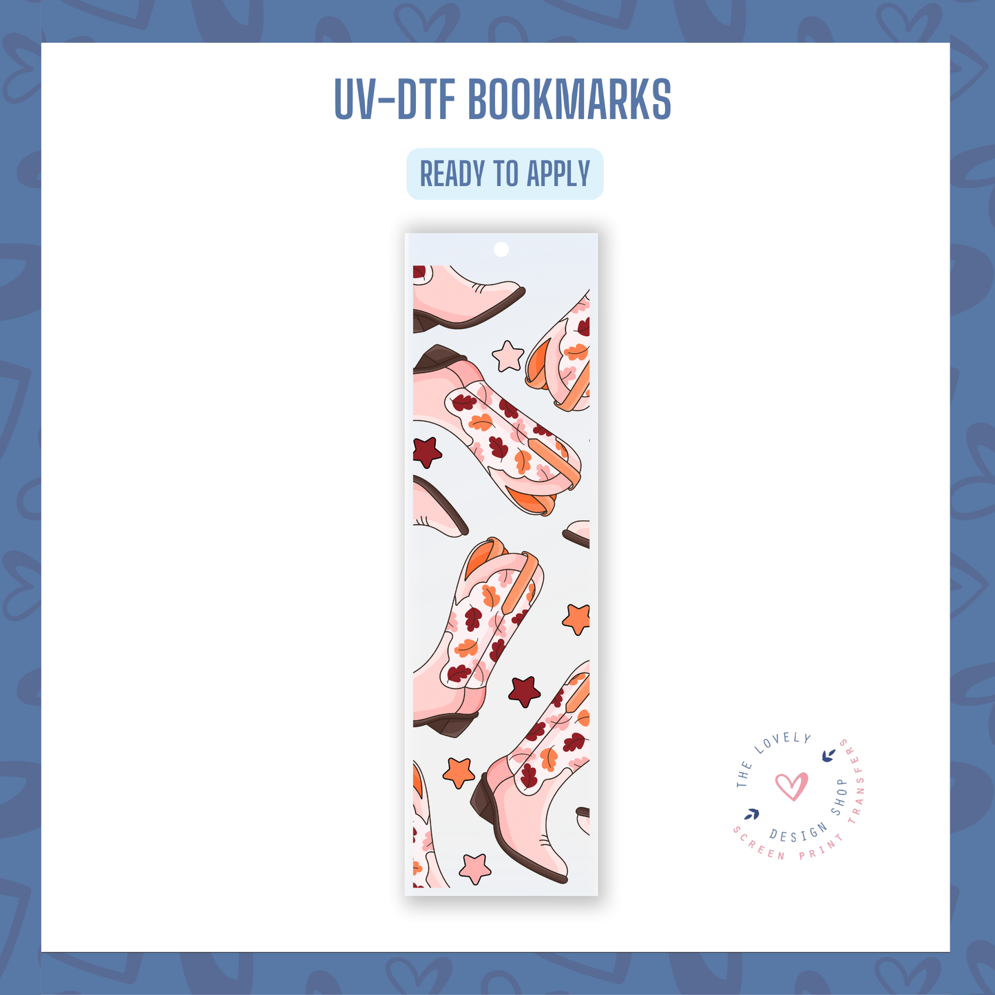 Fall Cowgirl Boots - UV DTF Bookmark Decal - Jul 29