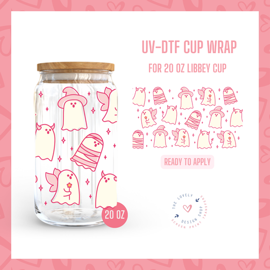 Ghost Costumes - UV DTF 20 oz Libbey Cup Wrap - Jul 15