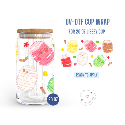 Aguas Frescas - UV DTF 20 oz Libbey Cup Wrap - Jul 15