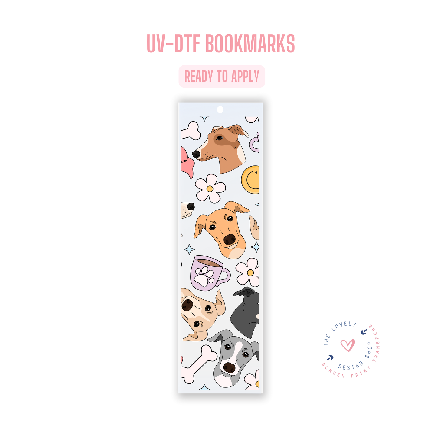 Greyhound - UV DTF Bookmark Decal - Nov 4