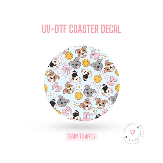 Staffy - UV DTF Coaster Decal - Oct 8