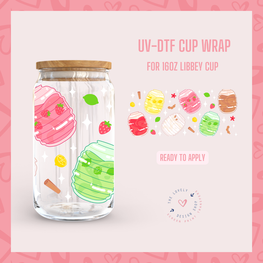 Aguas Frescas - UV DTF 16 oz Libbey Cup Wrap (Ready to Ship) Jul 15