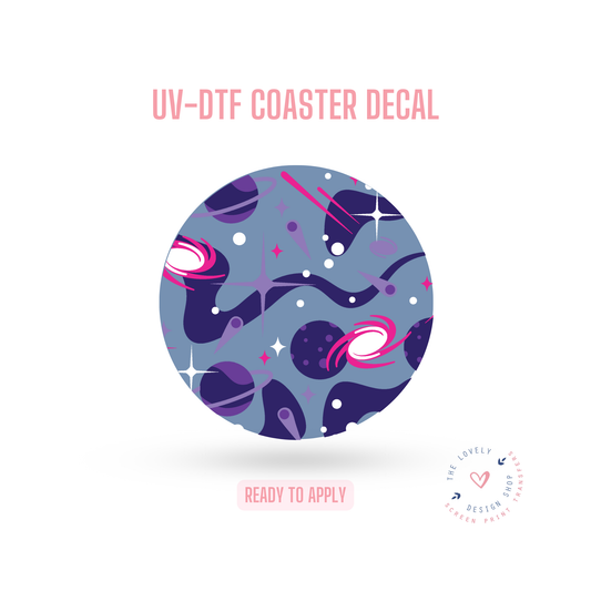 Space Junkie - UV DTF Coaster Decal (Ready to Ship) Jul 1