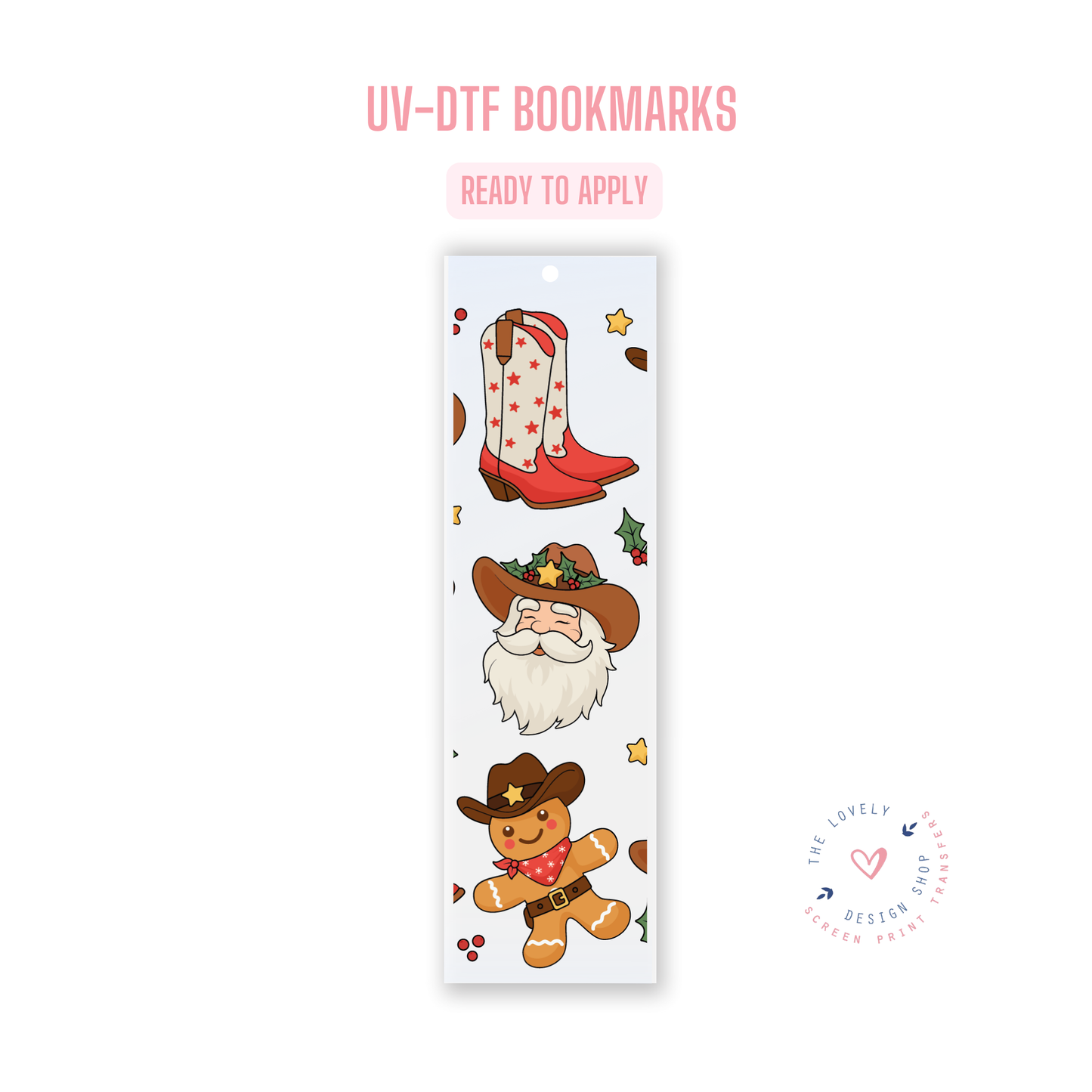 Cowboy Santa - UV DTF Bookmark Decal - Oct 15