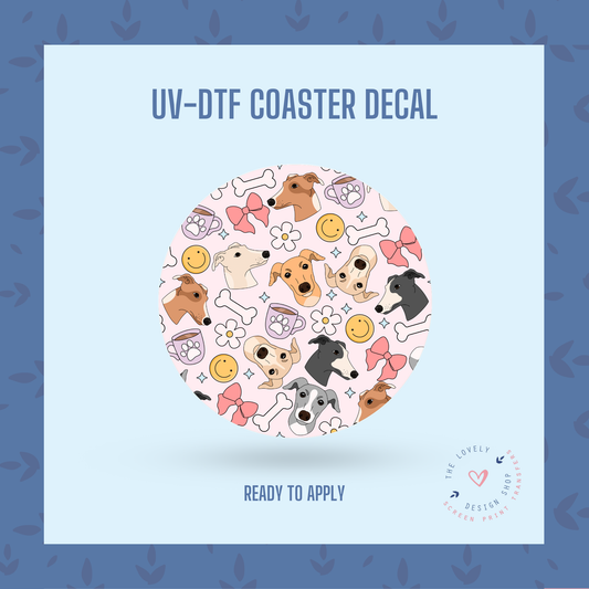 Greyhound - UV DTF Coaster Decal - Nov 4