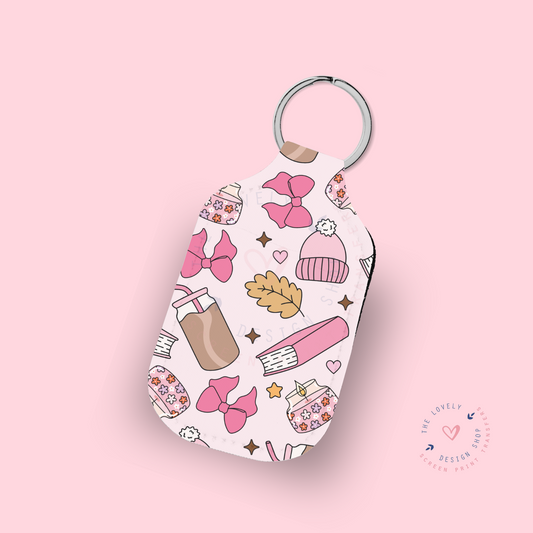 Pink Coffee Cozy - Hand Sanitizer Holder