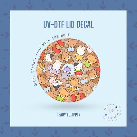 Cutie Animals - UV DTF Lid Decal - Nov 18