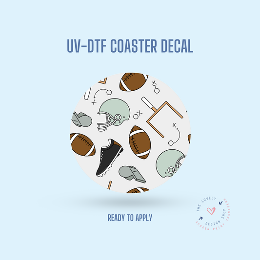 Football - UV DTF Coaster Decal - Sep 3