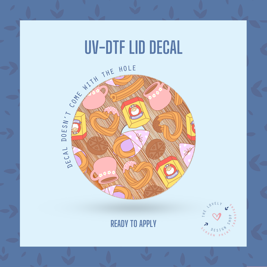 Heart Churros - UV DTF Lid Decal - Aug 12