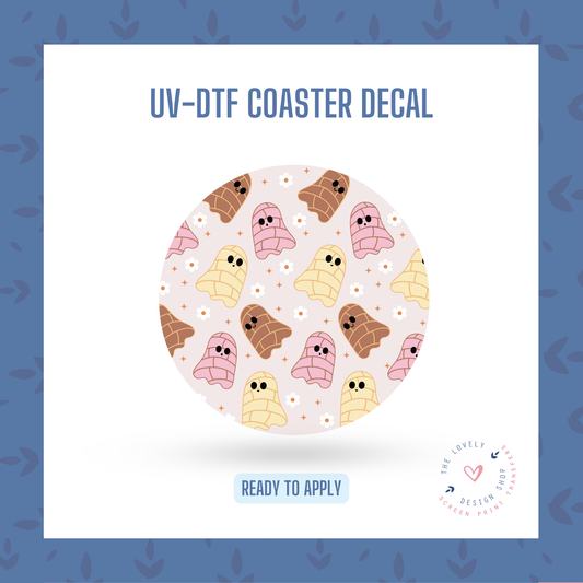 Spooky Pan Dulce - UV DTF Coaster Decal - Jul 22