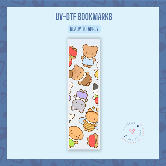 Cutie Animals - UV DTF Bookmark Decal - Nov 18